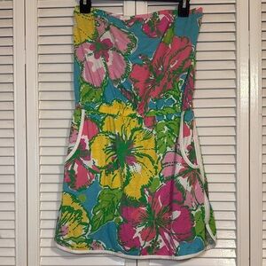 Lilly Pulitzer “Lucy” romper dress in “Big Flirt” size Medium.